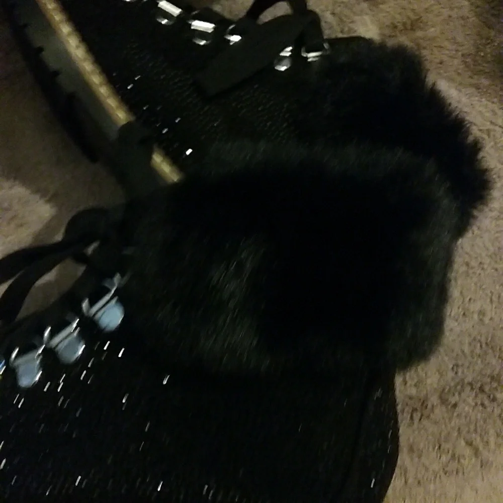 NIB INC Pravale Blk Bling Bootie, 5.5 - Picture 5 of 8
